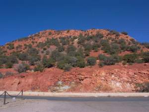 Red Hillside in Bisbee 